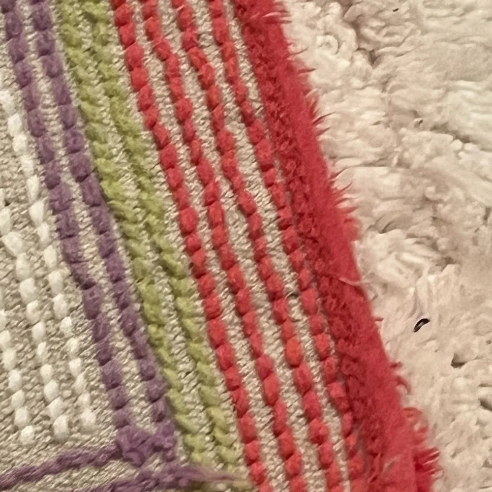 Vintage Bath rug size 30 by 21 inches/ Firm Price